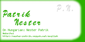 patrik nester business card